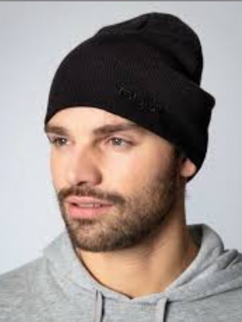 Bula Black Merino Wool Blend Knit Beanie